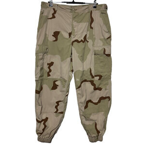Military Cargo Jogger Pants Desert Camo Combat Large Regular Trousers Fits 37x29